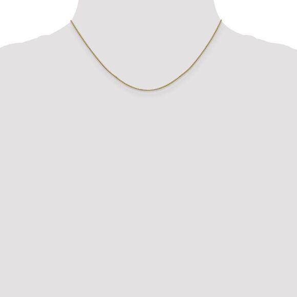 0.8mm 10k Yellow Gold Classic Box Chain Necklace, 16 Inch - Picture 2 of 8